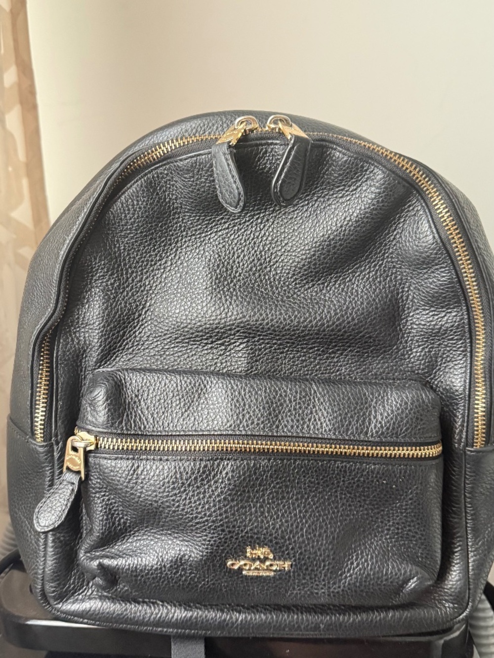 Coach black backpack